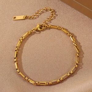 18 KT Gold Over Titanium Bracelet